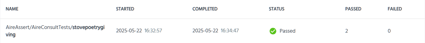 Viewing Test Results – Step 1